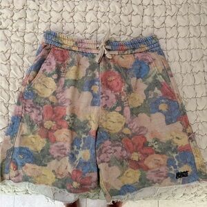 Zara Floral Multicolor Patterned Shorts
